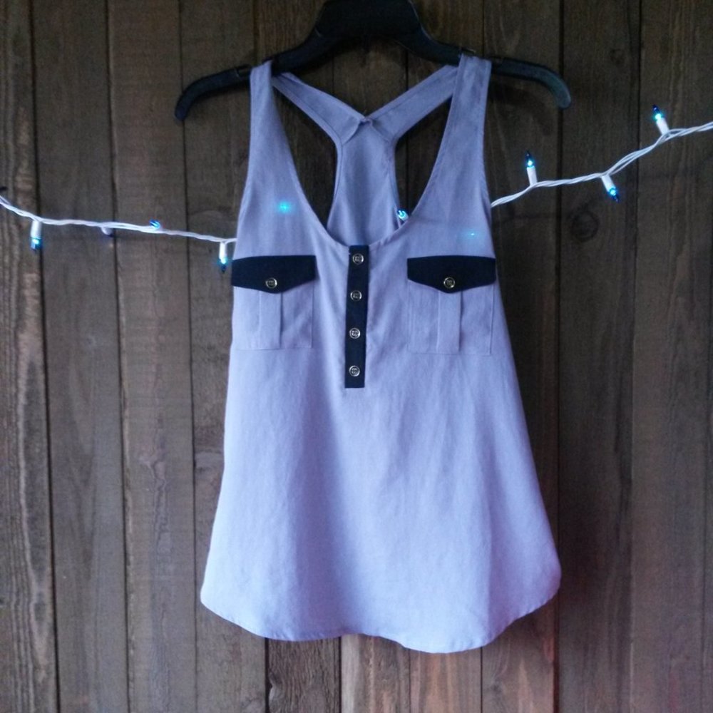 Lush Racerback Blouse - Picture 2 of 7